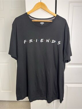 Old Navy Friends TV Show Logo Black T-Shirt Size 3XL  Casual Graphic Tee